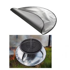 76cm Tour de Portable à l'épreuve du feu de Mat pour BARBECUE, foyer, Poêle à Bois, Intérieure & Extérieure de la Cheminée - Neuf