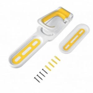 Cintre mural de vélo vertical Opération simple Porte-vélos pratique Support mural pour vélos pour garages Blanc Jaune - Neuf