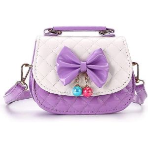Petites filles Bowknot PU Corps à main Sac à main Mini modes fourre-tout Messenger Bag avec poignée - Neuf
