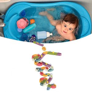 Jouet De Bain Pour B&eacute;b&eacute;, Mignon Petit Canard, Toboggan, &Eacute;ducatif, Pour Salle De Bain, Jouet &Agrave; Assembler Pour Enfants, 26a (Ensemble De 66 Pi&egrave;ces) - Neuf