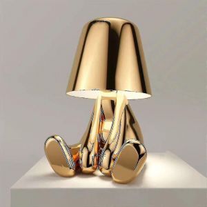 Lampe De Chevet Tactile, Lampe De Bureau Doree, Rechargeable, Decorative, Sans Fil, Portative, Avec Port Usb - Neuf