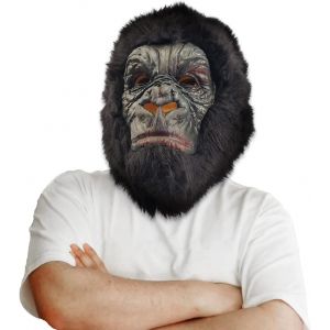 Masque De Gorille Masques R&eacute;aliste En Latex Chimpanz&eacute; Animal T&ecirc;te D&eacute;guisement Pour Halloween F&ecirc;te Parade De Carnaval (King Kong) - Neuf