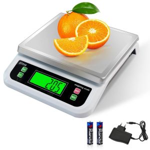 Balance De Cuisine 40kg Acier Inoxydable Balance Professionnelle Alimentaire Avec &Eacute;cran Lcd R&eacute;tro&eacute;clair&eacute; Fonction Pcs Et Tare Et 6 Unit&eacute;s Balance Professionnelle - Neuf
