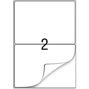 Papier Autocollant Mat Imprimante A4 200 &eacute;tiquettes 210 x 148mm, A4 imprimables papier autocollant blanc,&Eacute;tiquette autocollante,Blanc Mat, Pour Imprimante &agrave; Jet d'encre et Laser - Neuf