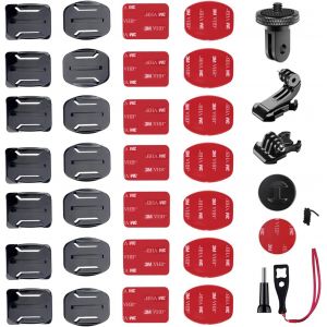 KALANKA-Support de Fixation Adhésif Incurvé et Plat, 36 Pièces pour Casque GoPro, Accessoires de Fixation pour Action Cam - Neuf