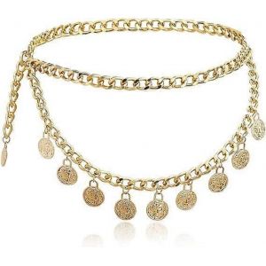 Pi&egrave;ce D'or Cha&icirc;ne De Taille Plage Ventre Corps Cha&icirc;nes Party Rave Body Jewelry Mode Waist Accessory Pour Les Femmes Et Les Filles (Or) - Neuf