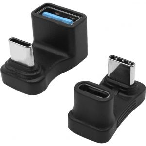 KALANKA-Adaptateur USB-C Vers USB 2 Pièces, Mâle Femelle 180° En Forme De U, Connecteur Avec Charge Rapide Pour Steam Deck Switch, PC, Tablette - Neuf