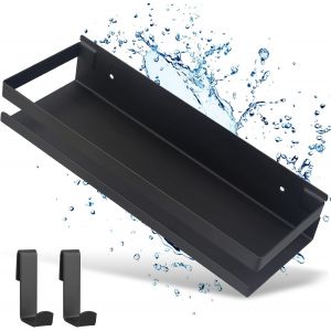 Etag&egrave;re Douche sans percage,Etag&egrave;reSalle de Bain,Acier Inoxydable Paniers de Douche Adhesive (Noir&iquest; - Neuf