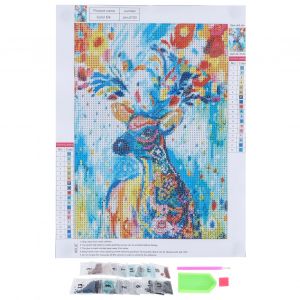 Hjlian Kit De Peinture Diamant Fait Main, Motif Elan, Pour Salon Et Chambre A Coucher - Neuf