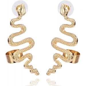 Lot De 2 Boucles D'oreilles Serpent, En Forme De Serpent, En Forme De Serpent, Gothique, Pour Femme, En Alliage, Bijoux Pour Femmes Et Filles, Argent - Neuf