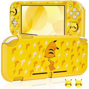 Hljhj-Coque Pour Switch Lite - Jolie Impression D'alien Foudroyé, Coque Protectrice En Pc Dur Avec 2 Embouts De Poignée De Pouce, Blanc+Jaune - Neuf
