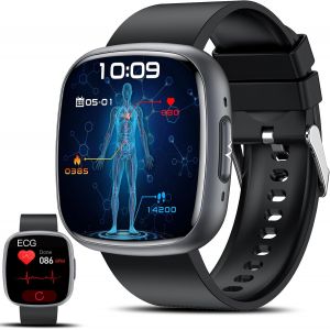 2025 ¿¿¿+Hrv Montre Connectée Avec ¿¿¿¿É¿¿¿/Imc, 1,75'' Hd Smartwatch Avec Appel Bluetooth, 24h Cardiofrequenceme/Spo2, Moniteur De Sommeil, Appel D'urgence Sos Pour Android/Ios - Neuf