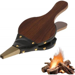 KAL-Soufflet Cheminée En Bois, Grand Souffleur À Bois, Soufflet De Cheminée Manuel, Soufflet À Main Cuisson, Ventilateur De Camping En Plein Air, Accessoire Pour Barbecue, Cheminée Et Le Camping 30*1 - Neuf