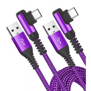 Kal-C&acirc;ble Usb C Coud&eacute; 90 Degr&eacute;s [1m/Lot De 2] [Charge Rapide Compatible Pd&qc3.0] Compatible Avec iPhone 16 15 Plus Pro Max Samsung Galaxy S23/S22 Google Pixel Ps5 Autres Appareils Android Usb-C - Neuf