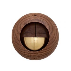 Cloche de commerçant en bois d'ébène - Carillon éolien pour sonnette d'entrée - Neuf