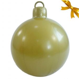 25 Pouces Gonflable de Boule de No&euml;l Ornement de la Lumi&egrave;re Jusqu'en PVC D&eacute;coration Ext&eacute;rieure, d'un tr&egrave;s grand No&euml;l Cour Pelouse Porche D&eacute;cor avec T&eacute;l&eacute;commande et Pompe &agrave; Air, Compatible avec - Neuf