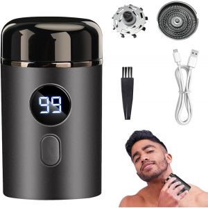 Eryi-Mini Rasoir Électrique, Mini Rasoir Électrique Portable Pour Hommes, Rasoir Électrique Muet Étanche Multifonctions, Easy Trim Rasoir Intime Rasoir Usb Rechargeable - Neuf