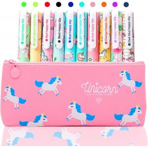 Licorne Trousse Avec 10 Couleurs Stylo Gel Cadeau Pour Enfants Filles Âge 3 4 5 6 7 8 9 10 Ans,Flamant Mignon Ensemble De Stylos Gel Stylo Pour Filles Cadeau D'anniversaire,Rose - Neuf