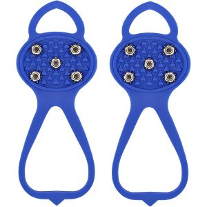 Crampons Antidérapants Pour La Glace, Semelles Universelles, 5 Crampons Pour La Neige, Pour Hommes, Femmes Et Enfants, Protection Antidérapante ¿ Unisexe - Neuf