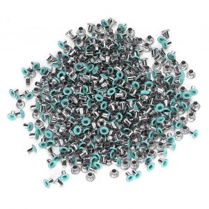 500pcs Oeillets En Laiton 2mm Trou Intérieur Oeillets Colorés Kit Pour Vêtements Chaussures Sac Bricolage Artisanatvert A-B - Neuf