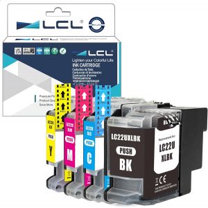 TEPPA-Cartouches d'encre Compatible LC22UXL LC-22UXL LC22U LC-22U LC20E LC-22UBK LC-22UC LC-22UM LC-22UY XL Remplacement pour Brother DCP-J785DW MFC-J985DW (4PK KCMY) - Neuf