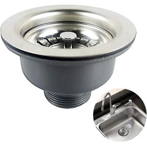 Bonde de vidange d'&eacute;vier de cuisine en acier inoxydable 114 mm, diam&egrave;tre 1 pouce - Neuf
