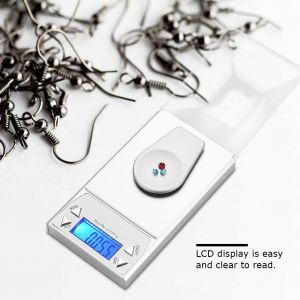 HJLIAN Balance de poche electronique numerique LCD portable, haute precision, 0,001 g, pour bijoux et or (50 g) - Neuf