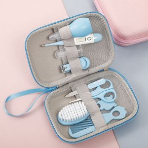 Trousse De Toilette Professionnelle Pour Bébé 8 Pièces, Kit De Soins Pour Nouveau-Né Avec Sac De Transport, Kit De Soins Des Ongles Pour Nouveau-Né, Pour Les Voyages Et La Maison - Neuf
