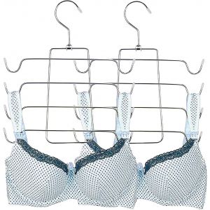 LETNERNY-2 Pièces Cintre Robe, Cintre Camisole, Cintres Pliants, Pliable, Pour Débardeurs, Camisoles, Soutien-Gorge, Maillot Bain (Gris) - Neuf