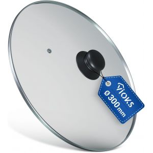 Kalanka-Couvercle Universel, En Verre, Avec Poignée Et Trou De Ventilation, Diamètre :30 Cm, Pour Poêle À Frire, Poêle En Fer Et Casserole - Neuf