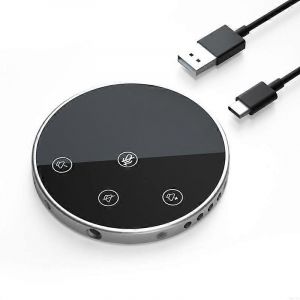 Microphone De Conf&eacute;rence Usb Avec Haut-Parleur,Haut-Parleurs D'ordinateur Avec Microphone,Boutons De Capteur De Contact T - Neuf