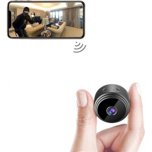 Cam&eacute;ra sans fil WiFi Mini cam&eacute;ra HD 1080P Portable Cam&eacute;ras de s&eacute;curit&eacute; &agrave; domicile Covert Nanny Cam Petit enregistreur vid&eacute;o int&eacute;rieur ext&eacute;rieur Vision nocturne activ&eacute;e par le mouvement A9 - Neuf