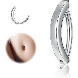 Piercing Au Nombril Pour Les Femmes,Piercing Au Nombril En Argent 925,Bijoux De Barre De Nombril Incurvé Inversé,Bijoux De Corps - Neuf