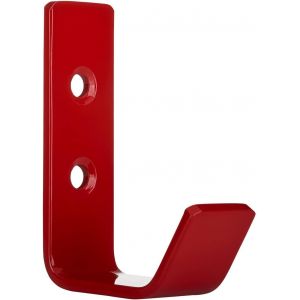Crochet À Vêtements Loxten 60 X 20 X 45 Mm Rouge Signal Crochet De Vestiaire En Acier Inoxydable Épaisseur De Matériau De 3 Mm Crochet Pour Vestes Avec Bords Arrondis - Neuf
