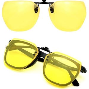 Lunettes De Conduite De Nuit Polaris&eacute;es, Verres Jaunes, Antireflets Et Ultra-L&eacute;g&egrave;res, Verres Jaunes, Pour Homme Et Femme - Neuf