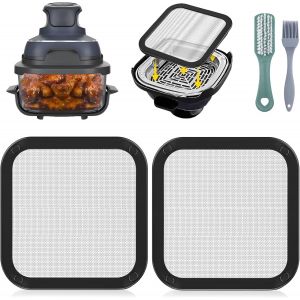 NouvelHorizonstore-Pare-&eacute;claboussures Magn&eacute;tique en Inox pour Friteuse &agrave; Air Ninja Crispi FN101 &iquest; Accessoire Airfryer Anti Graisse avec Grille Fine, Protection Chauffante et Nettoyage Facile - Neuf