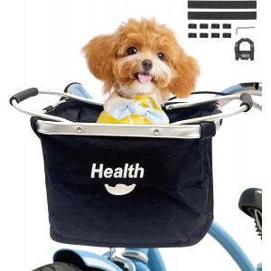 Subzonal-Panier V&eacute;lo Pliant,Panier Polyvalent De Poign&eacute;e De Bicyclette Pour,Transporteur Sac Pet Carrier En Alliage D'aluminiumsac D'&eacute;picerie,Camping En Plein Air&iquest;Noir&iquest; - Neuf