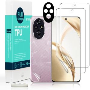 2 Pi&egrave;ce Tpu Protection &Eacute;cran Pour Honor 200 5g 6,7"",Film Souple Flexible,Avec 1 Pi&egrave;ce Protection Cam&eacute;ra,1 Pi&egrave;ce Film Arri&egrave;re,Facile Installer - Neuf
