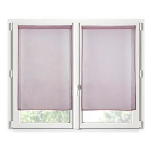 Rideaux - Monna - Voile - 60 X 120 Cm - Rose Blush - Passe-Tringle - Neuf