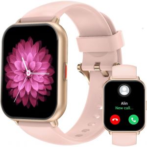 Montre Connectée Femme Appel Bluetooth Lecteur De Musique Montre Sport Smartwatch Pour Android Ios Podometre Cardiofrequencemetre Oxymetre Montre Telephone Etanche Ip68 Cycle Menstruel Rose - Neuf