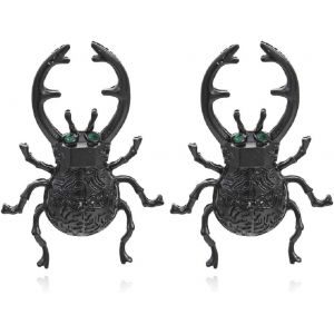 Chenquansarl-Boucles D'oreilles Scarab&eacute;e, Boucles D'oreilles Insectes Tropicaux Scarab&eacute;es Pour Femmes, Boucle D'oreille De Vacances En Forme De Scarab&eacute;e Boh&egrave;me, Boucle D'oreille Scarab&eacute;e Noir Pour Da - Neuf