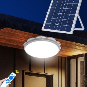 Plafonnier Solaire Avec T&eacute;l&eacute;commande, Suspension Solaire Int&eacute;rieure/Ext&eacute;rieure, R&eacute;sistante &Agrave; L'eau, Luminosit&eacute; R&eacute;glable - Neuf