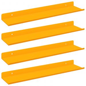 vidaXL &Eacute;tag&egrave;re Murale 4 pcs Jaune moutarde 40 x 9 x 2,5 cm - Neuf