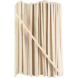 Kalanka-Ideen Mit Herz Lot De 50 Baguettes En Bois Rectangulaires - 30 Cm - 8 Mm X 8 Mm - Poli Lisse - Bambou - Tige Raccourcissable - D&eacute;coration, Mod&eacute;lisme, Bricolage-G&eacute;n&eacute;rique - Neuf