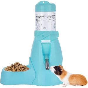 Distributeur Automatique D'eau Pour Bouteille Pour Animal De Compagnie Hamster Rat Pintade Lapin Petit Animal (80ml,Bleu) - Neuf