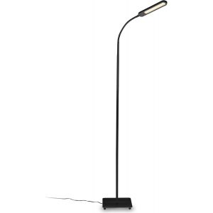 lampe sur pied salon, platine LED 8W, luminosité réglable, tête flexible, choix de lumière: blanc chaud, neutre ou froid, fonction TOUCH, lampadaire moderne chambre bureau salle à manger - Neuf