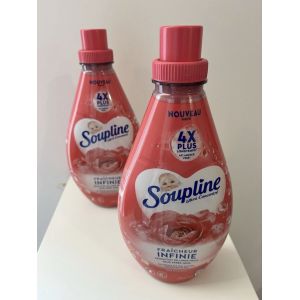 Soupline Ultra Concentr&eacute; Fra&icirc;cheur Infinie Rose &Eacute;clatante 2 Bidons 114 Lavages - Neuf