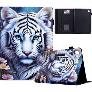 Coque Pour Samsung Galaxy Tab A9 8.7"" (Sm-X110/Sm-X115) 2023 Tablette Housse De Protection,Pu Cuir Flip &Eacute;tui Case Pour Samsung Galaxy Tab A9 8.7"", Smart Tablette Cover Case, Tigre [Coq9125813] - Neuf