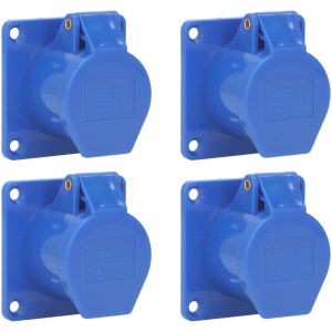 4 Jeux De Prises Industrielles, Prises Industrielles Prise De Courant &Agrave; 3 Conducteurs Monophas&eacute; Ip44 Prise &Eacute;tanche 220-250 V Adapt&eacute;e Aux Ateliers &Eacute;lectriques De Camping - Neuf