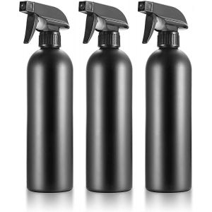 Flacon pulv&eacute;risateur de 500 ml, pulv&eacute;risateur &agrave; pression, flacon pulv&eacute;risateur vide, flacon pulv&eacute;risateur pour n&eacute;buliseur, (lot de 3, noir) - Neuf